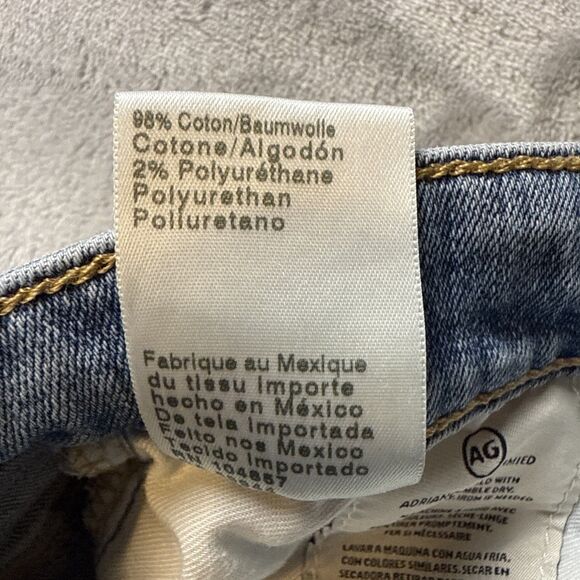 AG Adriano Goldschmied Women's 27R Medium Wash Raw Hem Skinny Jeans - Picture 7 of 9